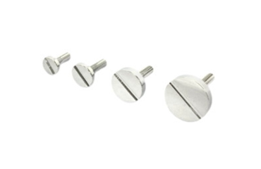 ステンレス 化粧ボルト(鏡面) 31号 M6 平頭(頭径φ12x3H)(スリ割り付き/ 側面ローレット無し)(吉田金物)
